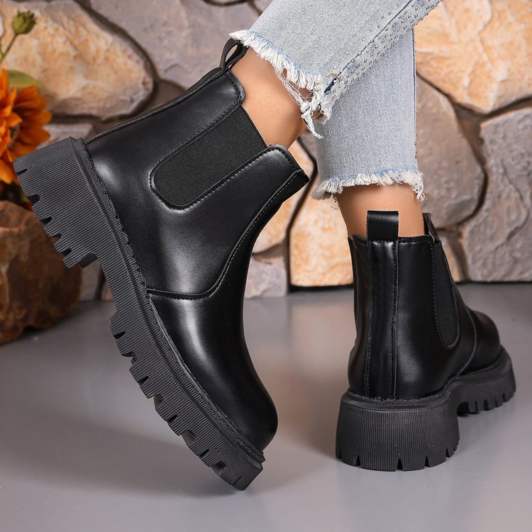 Street Fashion Winter 2025 - 2025 الكلاسيكية سميكة وحيد المرأة أحذية