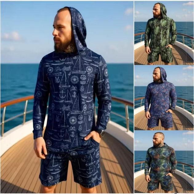 Street Fashion Male - طقم صيفي جديد 2026 بطبعة مموهة