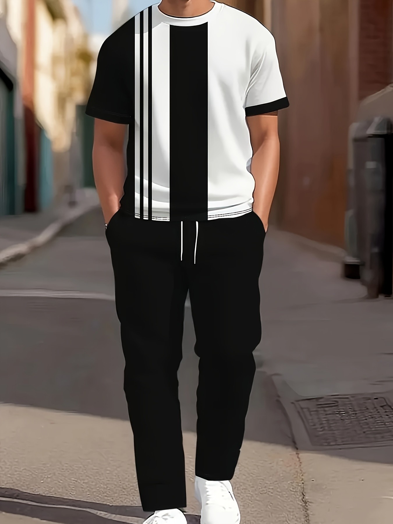 Street Fashion Male - طقم رجالي صيفي جديد 2026 بأكمام