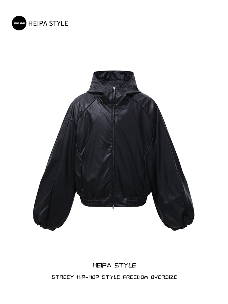 Street Fashion Jacket Men - جاكيت أمريكي ريترو كلينفيت بغطاء للرأس