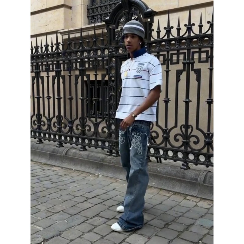طقم ريترو Y2K من قطعتين بأسلوب - مراجعة Street Fashion Male وسعره