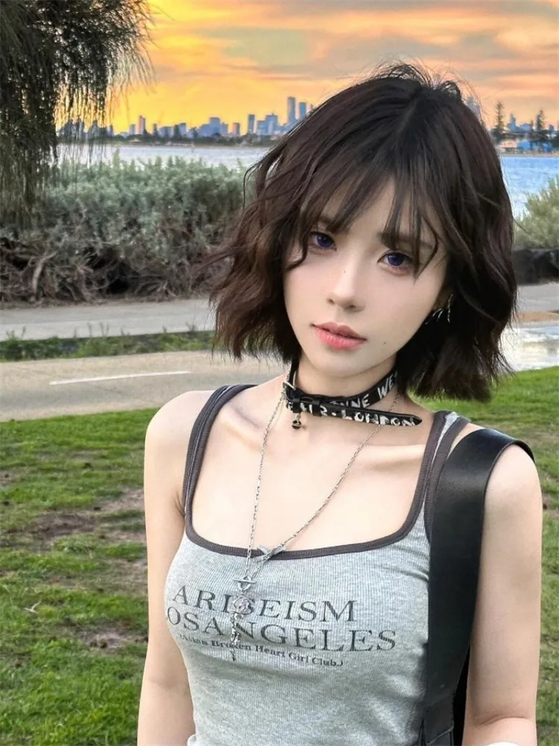 قمصان بدون أكمام أمريكية عصرية - مراجعة Street Fashion Korean Girl وسعره