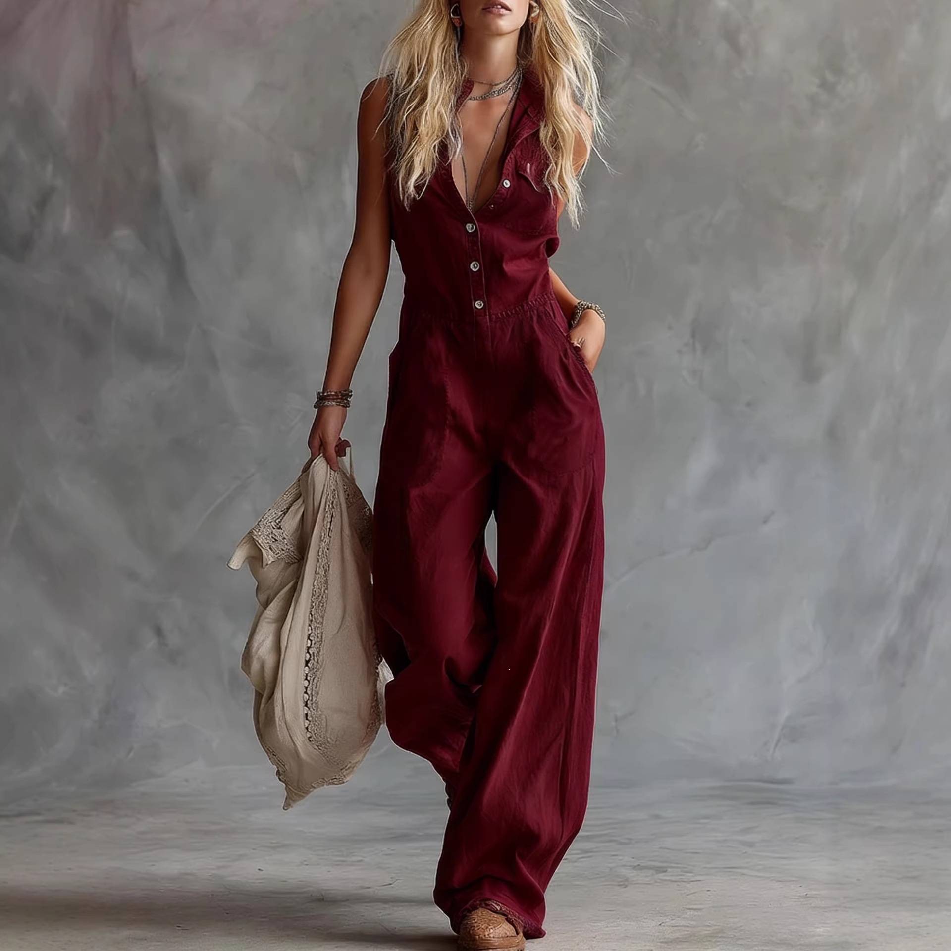 جمبسوت نسائي كاجوال بدون أكمام - مراجعة Street Fashion England وسعره