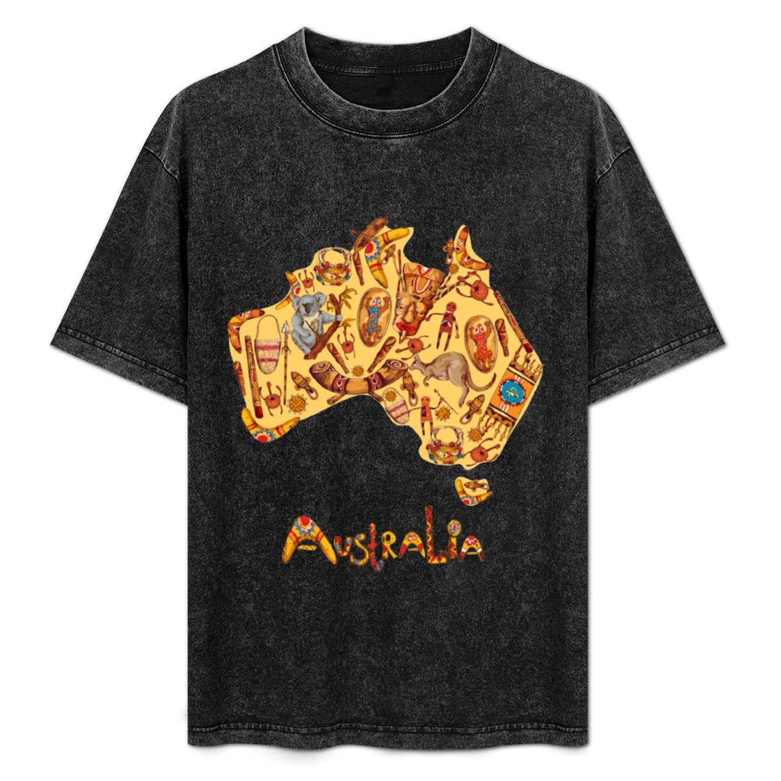 تي شيرت بعلم الأبوريجينين ونقش - مراجعة Street Fashion Australia وسعره