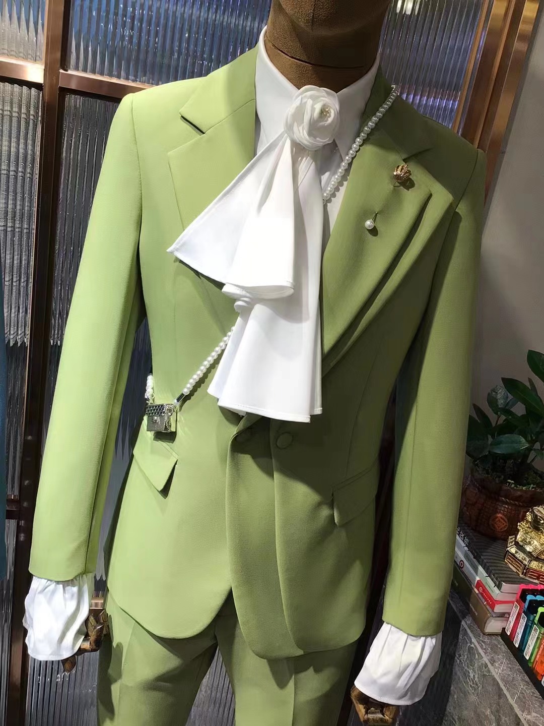 تخصيص أحدث تصميم موضة الأخضر ب - مراجعة Street Fashion Jacket Men وسعره