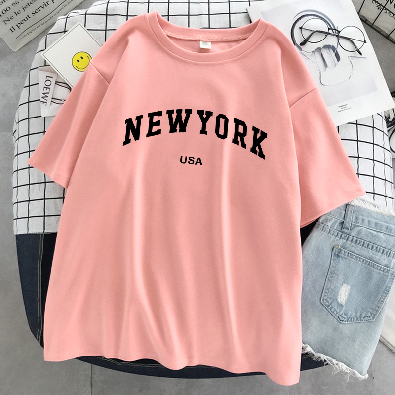 تي شيرت نسائي برسومات حروف ، ن - مراجعة Street Fashion New York وسعره
