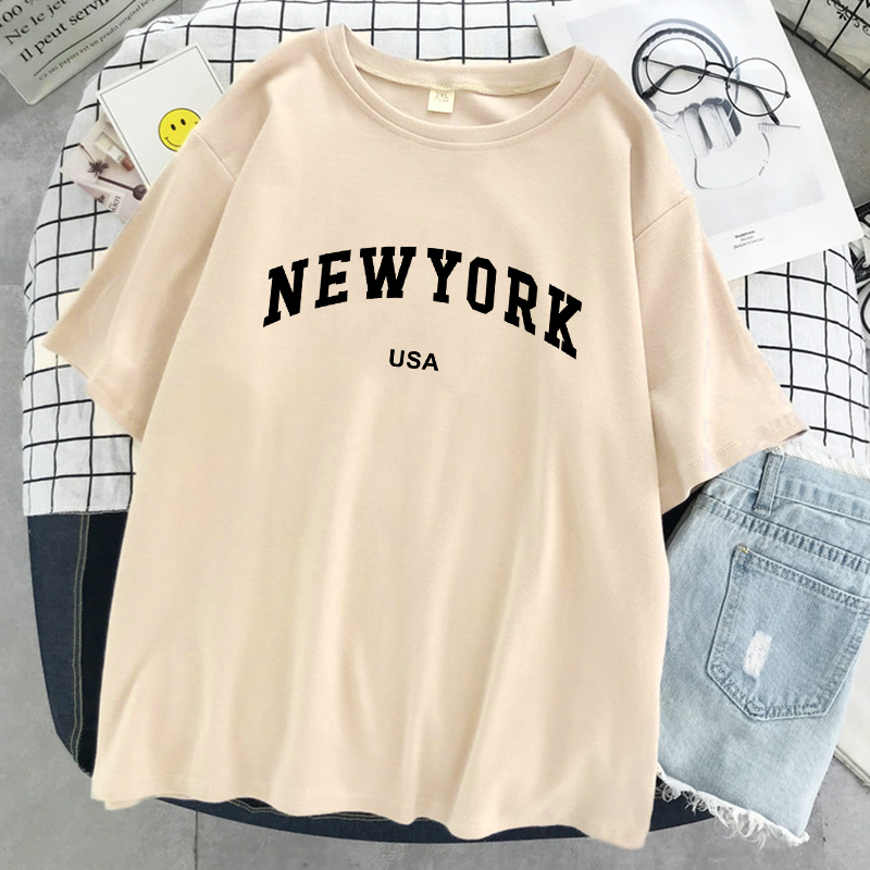 تي شيرت نسائي برسومات حروف ، ن - مراجعة Street Fashion New York وسعره