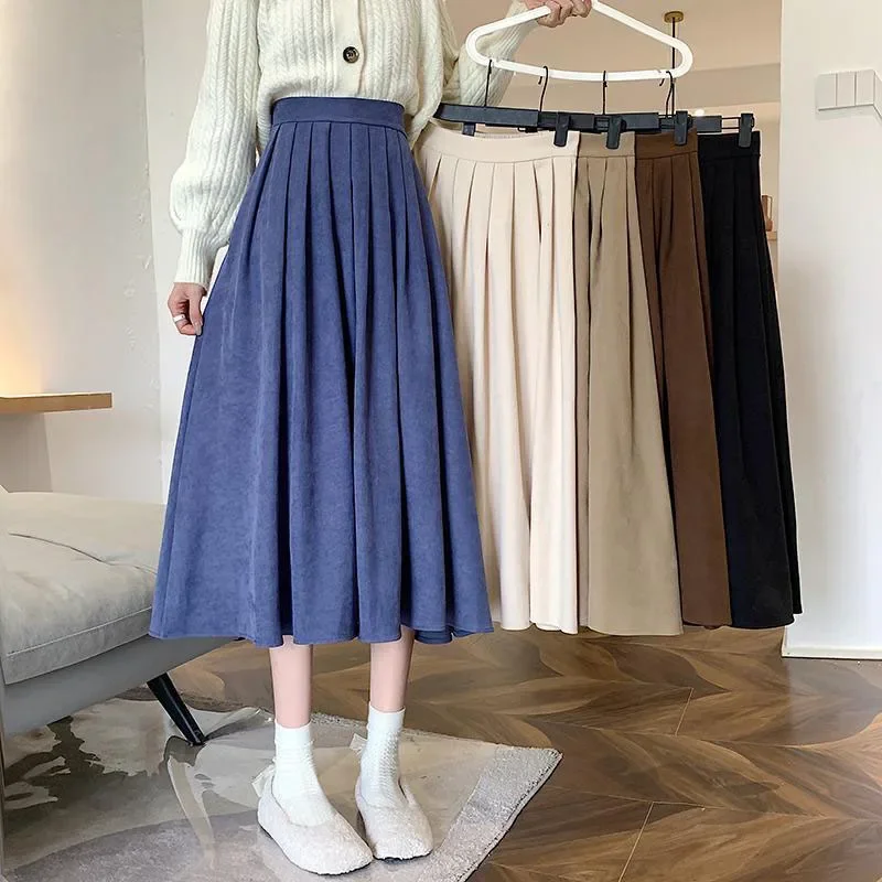 تنورة نسائية عتيقة ذات خصر مرت - مراجعة Street Fashion Korean Girl وسعره