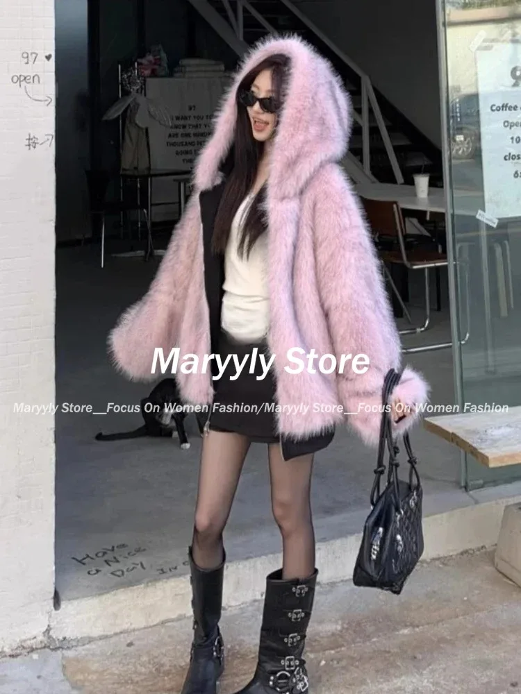 الأمريكية خمر المرأة الفراء ال - مراجعة Street Fashion Korean Girl وسعره