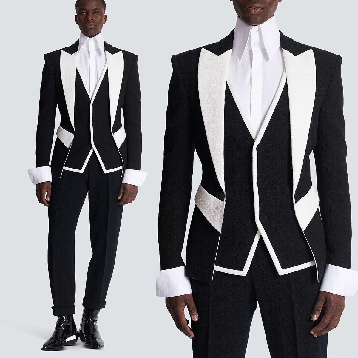 بدلات زفاف عصرية متطابقة باللو - مراجعة Street Fashion Jacket Men وسعره