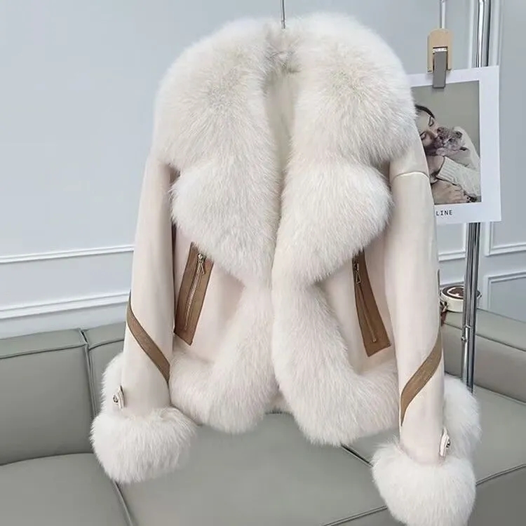 2025 تقليد الثعلب معطف الفرو ا - مراجعة Street Fashion Winter 2025 وسعره