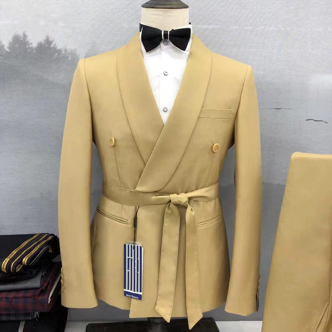 2025 موضة مخصصة الأصفر بدل زفا - مراجعة Street Fashion Jacket Men وسعره